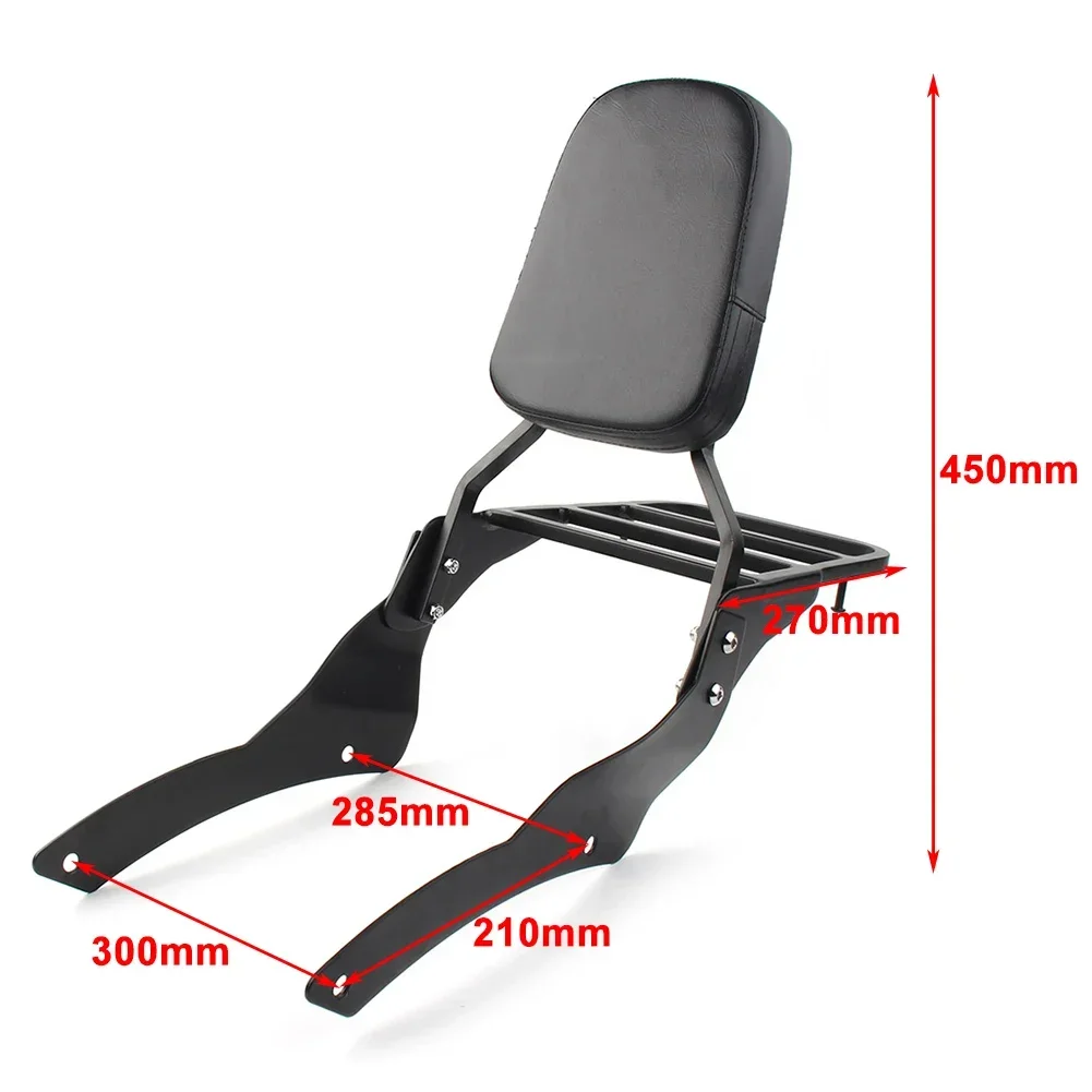 Motorbike Accessories Backrest Sissy Bar Luggage Rack For Yamaha V Star XVS 400 650 Classic Deagstar 400  650 1998-2022