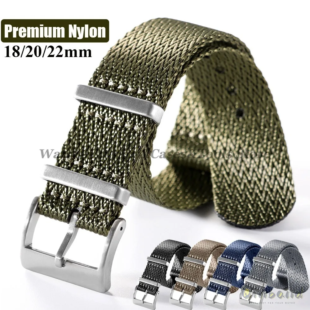 Correa militar Premium para reloj Tudor de nailon para Seiko 18 20mm 22mm pulsera de tela hombre mujer cinturón para Rolex para Omega 007