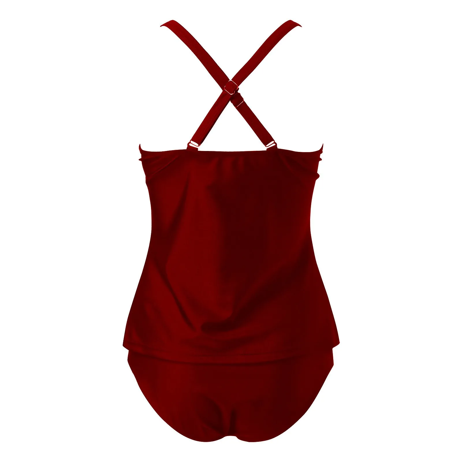 Bañador Sexy de un solo Color, traje de baño de vendaje cruzado con cuello en V y espalda descubierta, Monokini de realce para playa y verano