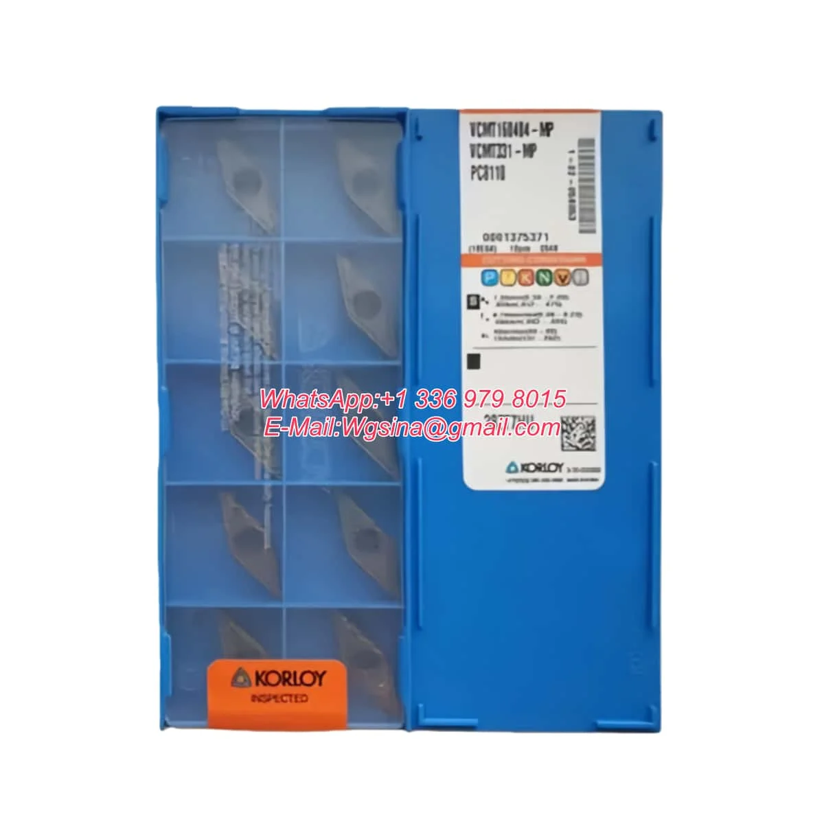 

100% оригинальная Поворотная вставка Korloy VCMT VCMT160404 VCMT160408 -HM PC9030 NC3020