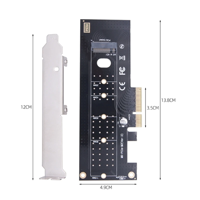

M.2 NVMe SSD to PCIE Adapter M Key Card Support PCI 2230 2242 2260 Dropship