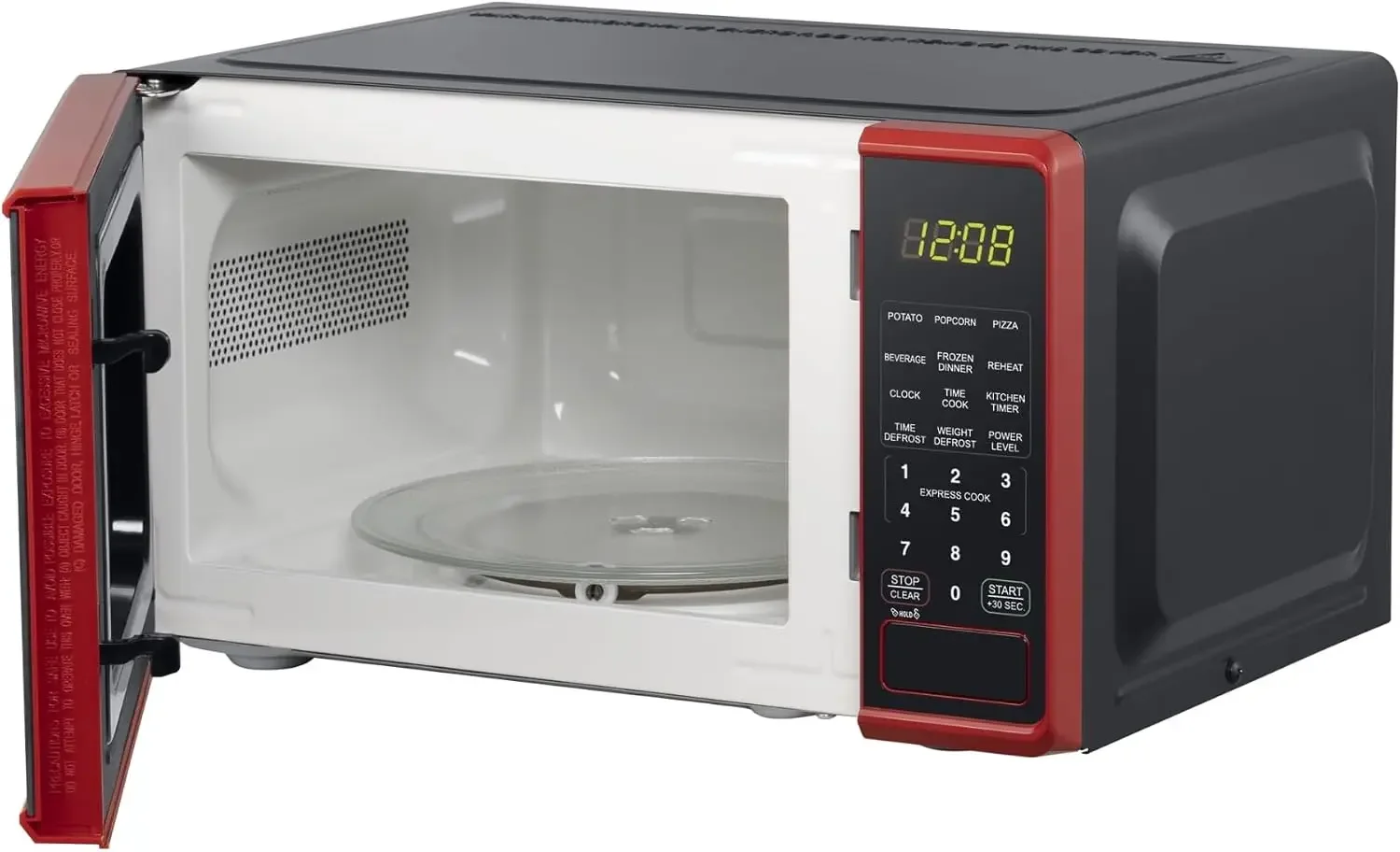 0.7 cu. ft. Countertop Microwave Oven, 700 Watts, New (Color: Red)