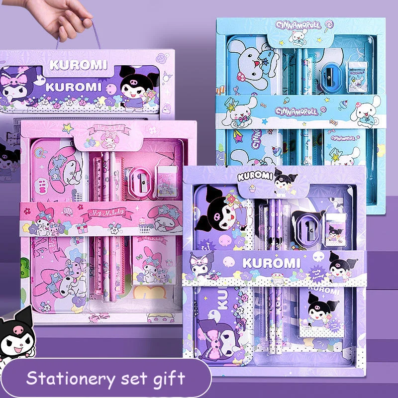 Sanrio family KUROMI Stationery gift box set Children's gift Back-to-school gift Stationery gift set Christmas Gift Birthday