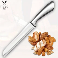 Stainless Steel Bread Knife, Kitchen Serrated Bread Knife, Toast Slicing Knife for Baking, Baking Tool