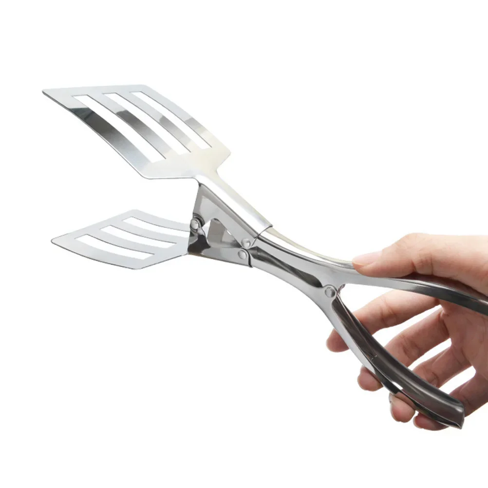 Stainless Steel Bbq Tongs Heavy Duty Kitchen Serving Tongs For Grilling Meat Fish Bread Rustproof Heat Resistant Food