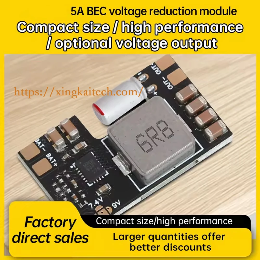 FlyingRC 5A BEC Voltage Reduction Module with Multi Voltage Output of 7A Current for Aircraft Fixed Wing FPV for Vehicle Model