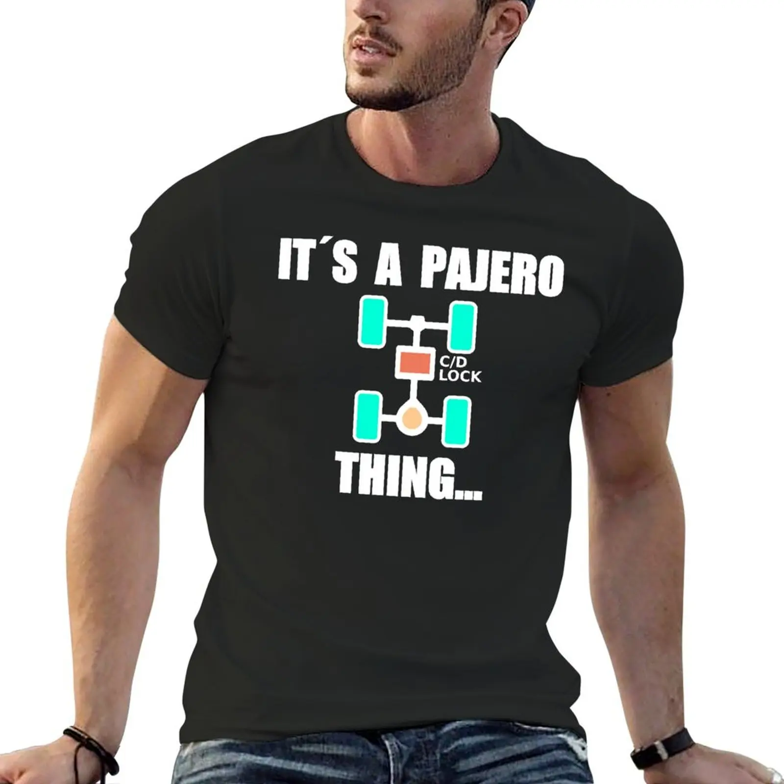 IT′S A PAJERO THING... Fitted T-shirt plus size tops sweat animal prinfor boys Blouse mens white t shirts