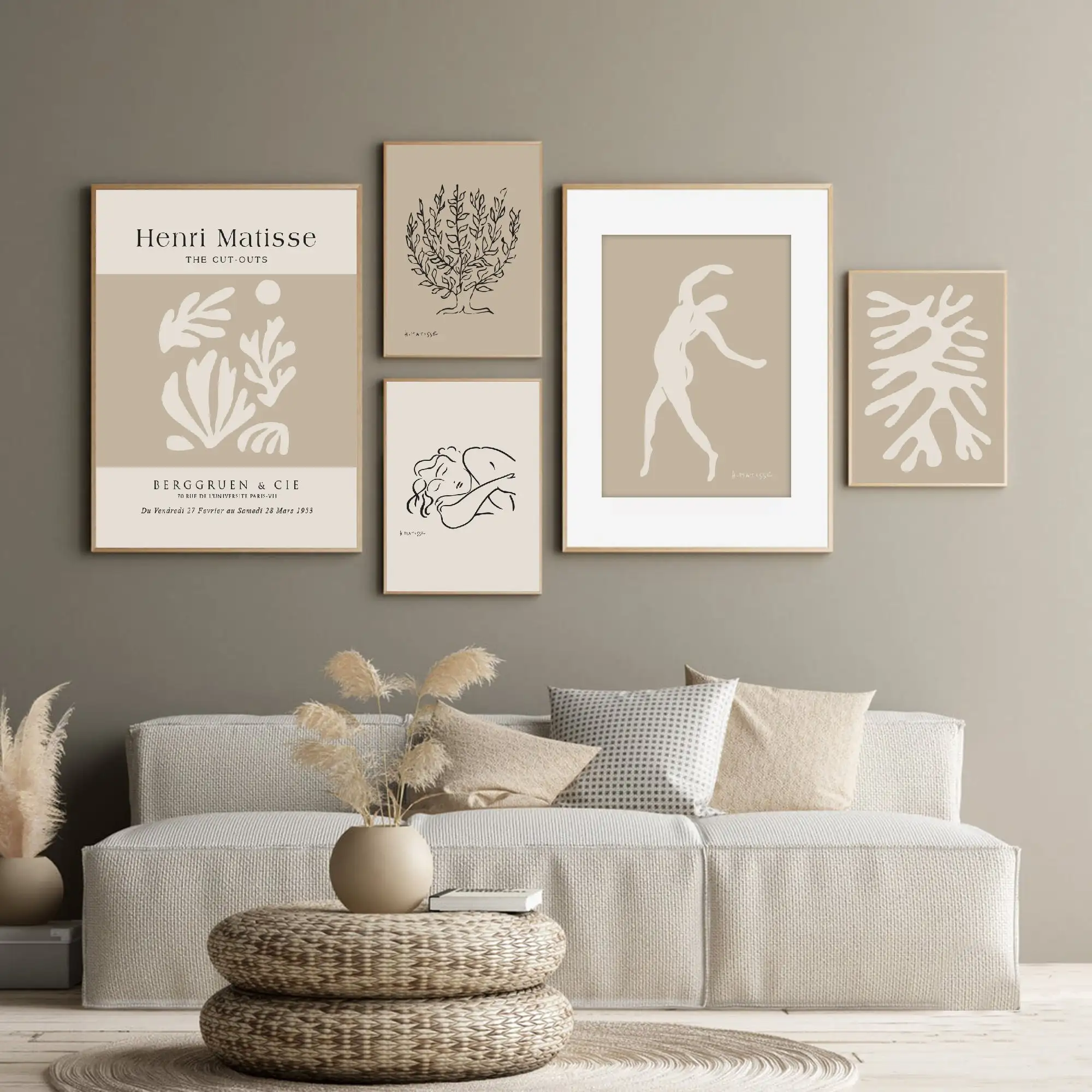 Henri Matisse The Dance Cut-Outs Vintage Poster Bohemia Wall Art Print Matisse Poster Berggruen Cie Papiers Decoupes La Danse