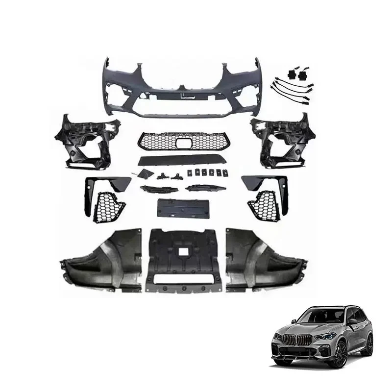 Auto Part Body Kit  X5 G05 2019 Upgrade to X5M Competition F95, Front Rear Bumper Assembly Side Skirts PP Car Accessories