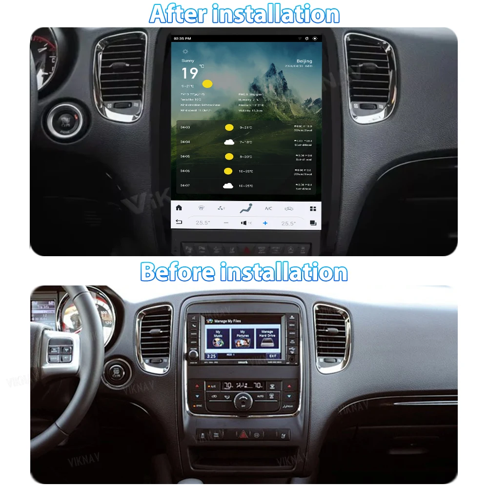 Viknav Latest Android13 Car Radio For Dodge Durango 2011-2013 Wireless Carplay Auto IPS 4G Wifi GPS Navigation Multimedia Player