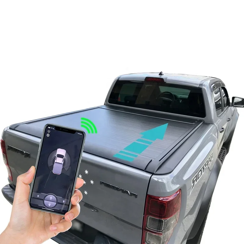 

ApolloOff Road Accessories 4x4 Pickup Truck Cover Roller Lid Retractable Electric Tonneau Cover For Hilux Bed Cover Ranger Dmax