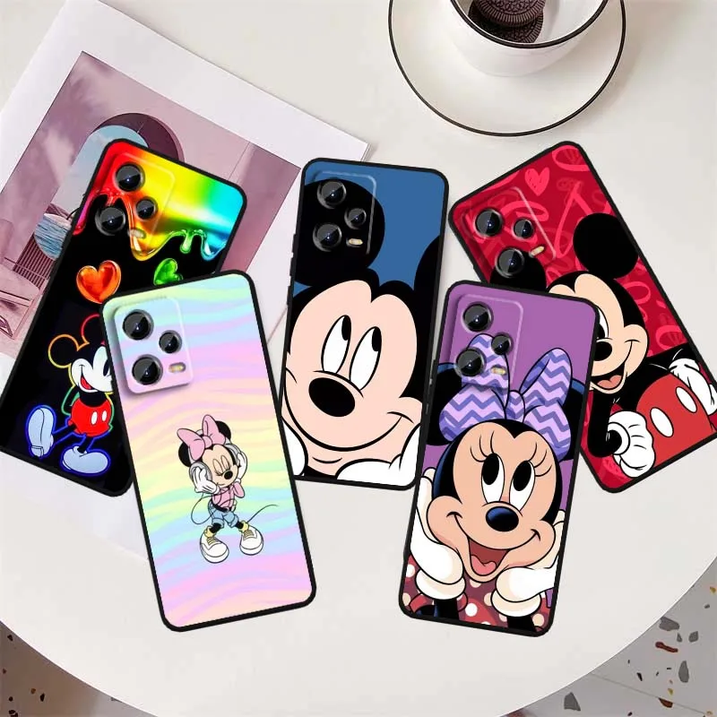 

Disney Minnie Cartoon Cute For Xiaomi Redmi Note 14 13 12 12S 11E 11 11S 11T Pro Plus 4G 5G Black Soft TPU Cover Phone Case