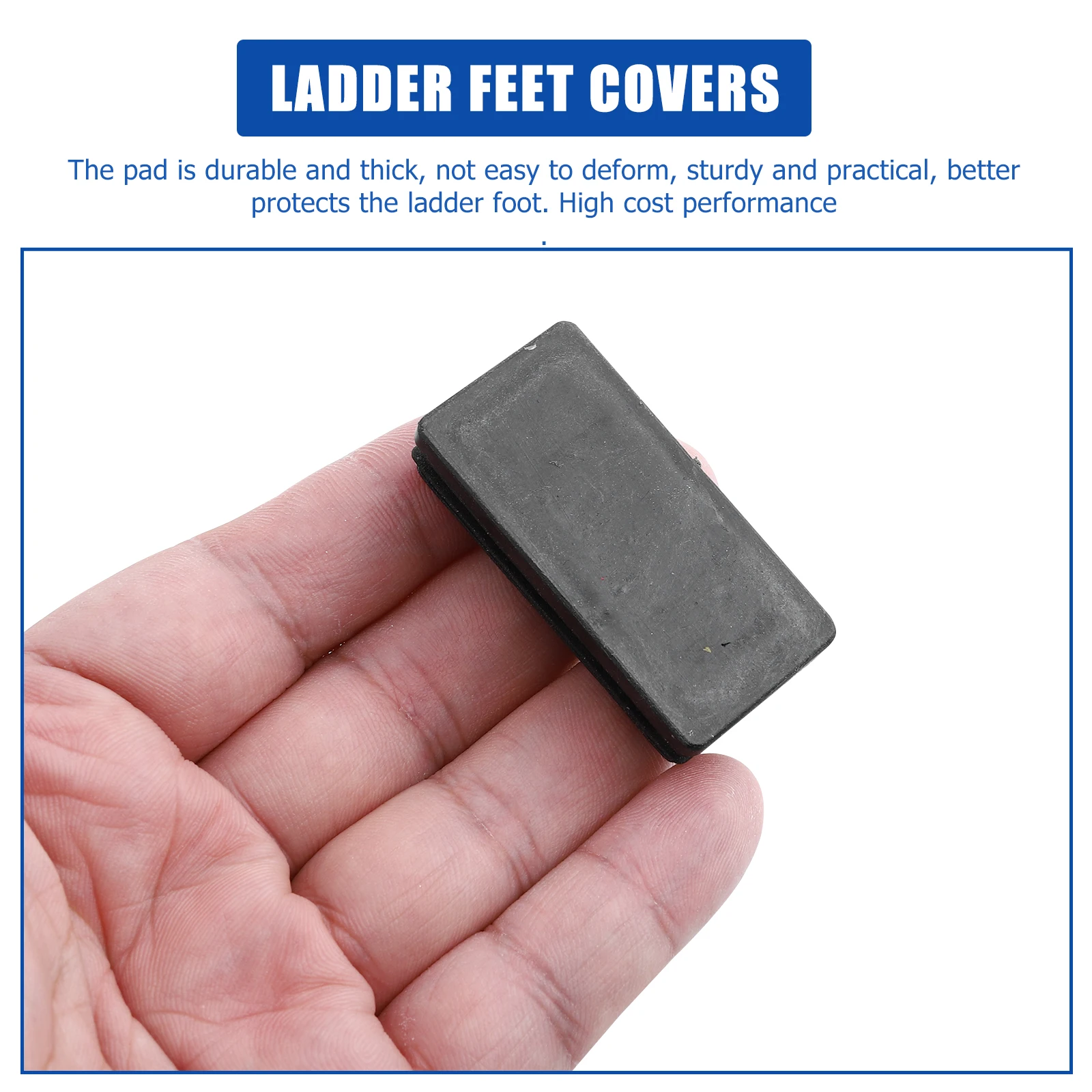 

4pcs 5X5cm Ladder Foot Covers Ladder Feet Protective Cover Non Slip Durable Mats for Home Folding Stairs Anti Skid Feet Pads