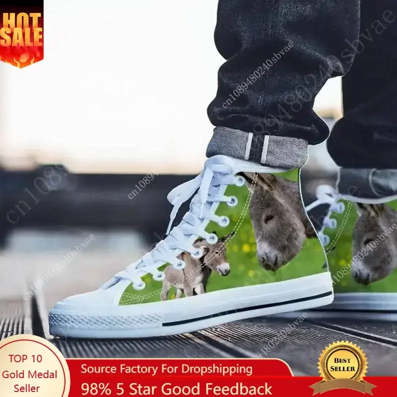 

Donkey High Top Shoes Mens Womens Teenager Sneakers Canvas High Quality Outdoor Daily Sneaker Custom Made Couple Shoe