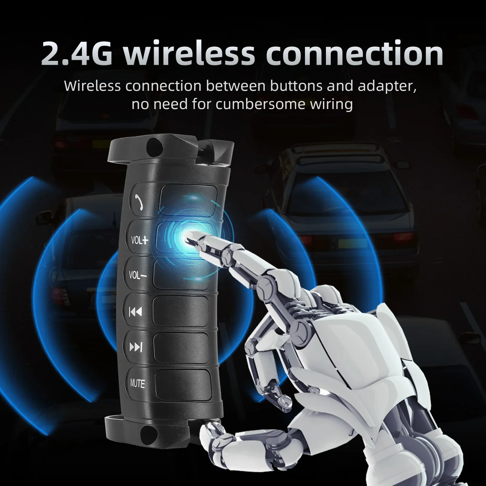 Wielofunkcyjna sterowania pilot samochodowy 6-klawiszowego bezprzewodowego sterowania 2.4G bezprzewodowego połączenia odbierającego telefon samochodowy części elektroniczne