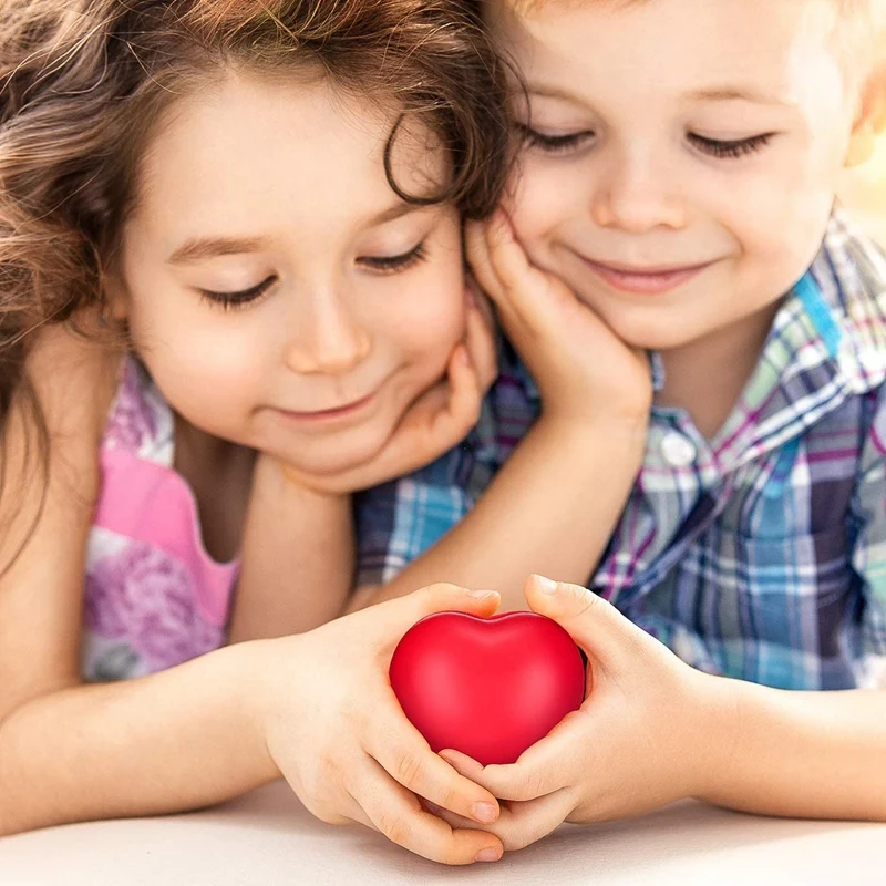 Bolas antiestrés de corazón rojo para el Día de San Valentín, 30 piezas, para la escuela, recompensa de carnaval, bolsa de fiesta de San Valentín, rellenos de regalo