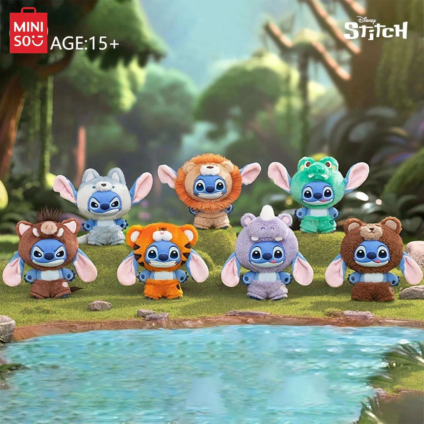 

【Miniso】 Серия «Дикие животные»: Слепая коробка-сюрприз с виниловой плюшевой игрушкой, фигурка, модный подарок, трендовая игрушка-кукла