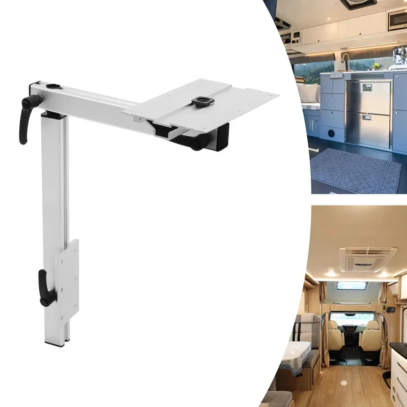 

RV Telescopic Table Leg Silver Heavy Duty 360° Table Leg Yacht Aluminum Alloy Detachable Table Leg with Tabletop Carrier Board