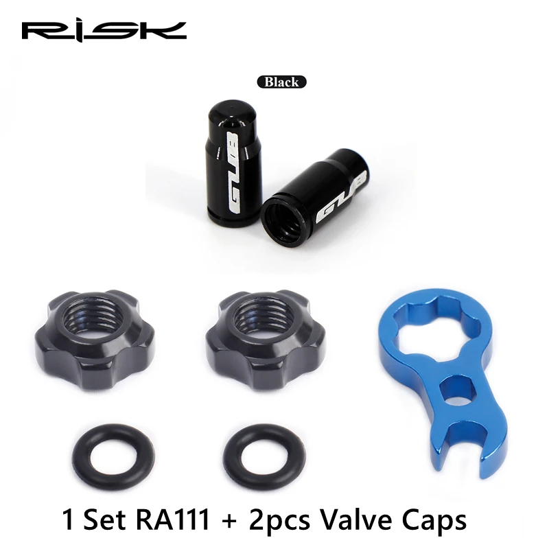 RISIKO Rennrad Ventilmutter mit 3-in-1 Ventilkernschlüssel, wasserdichte Unterlegscheibe, Aluminium, MTB, Rennrad, Presta-Ventilschutzkappen – Detail 13