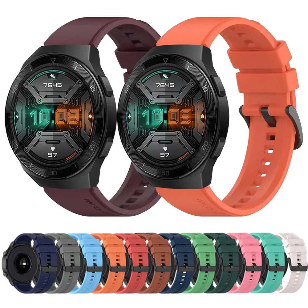 22MM 20MM Silicone Band For Huawei Watch GT2 Pro GT3 46mm 42MM Bracelet Strap for Huawei Honor Magic 2 46mm
