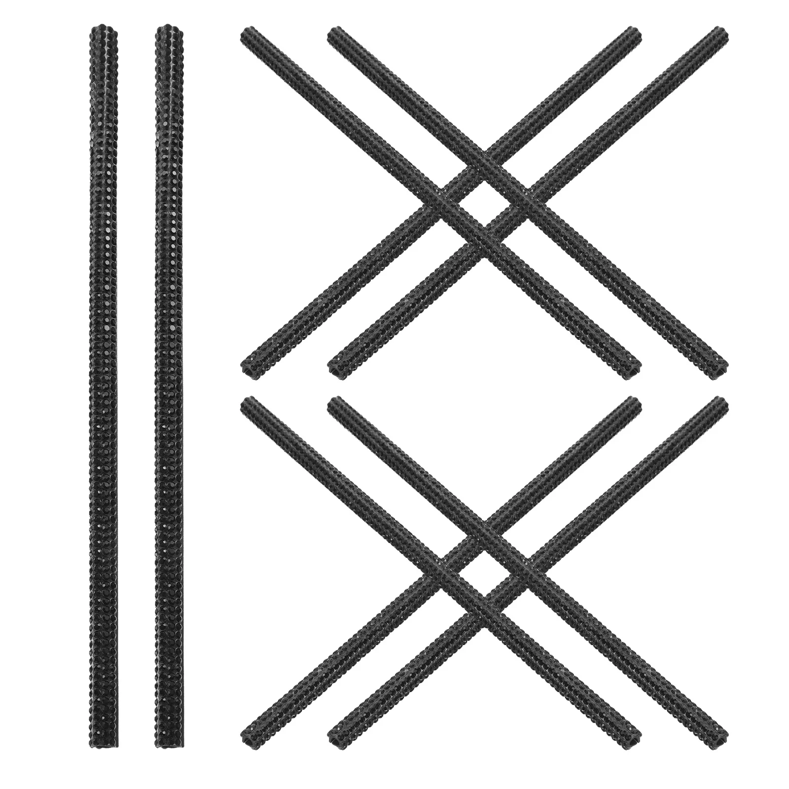 

10Pcs Car Air Outlet Decorative Strip Rhinestone Bling Trim Shiny Universal Fit for Car Interior Accessories Stylish Vent Covers