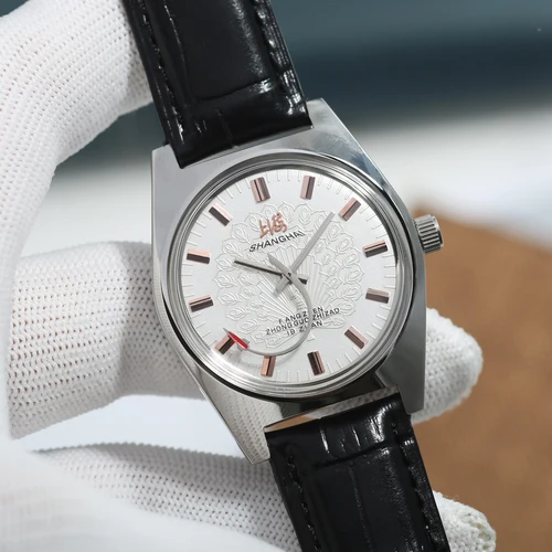 Imagen 2 del producto Reloj mecánico de cuerda manual Shanghai 36MM 7120 reloj de porcelana resistente al agua para hombres al por mayor