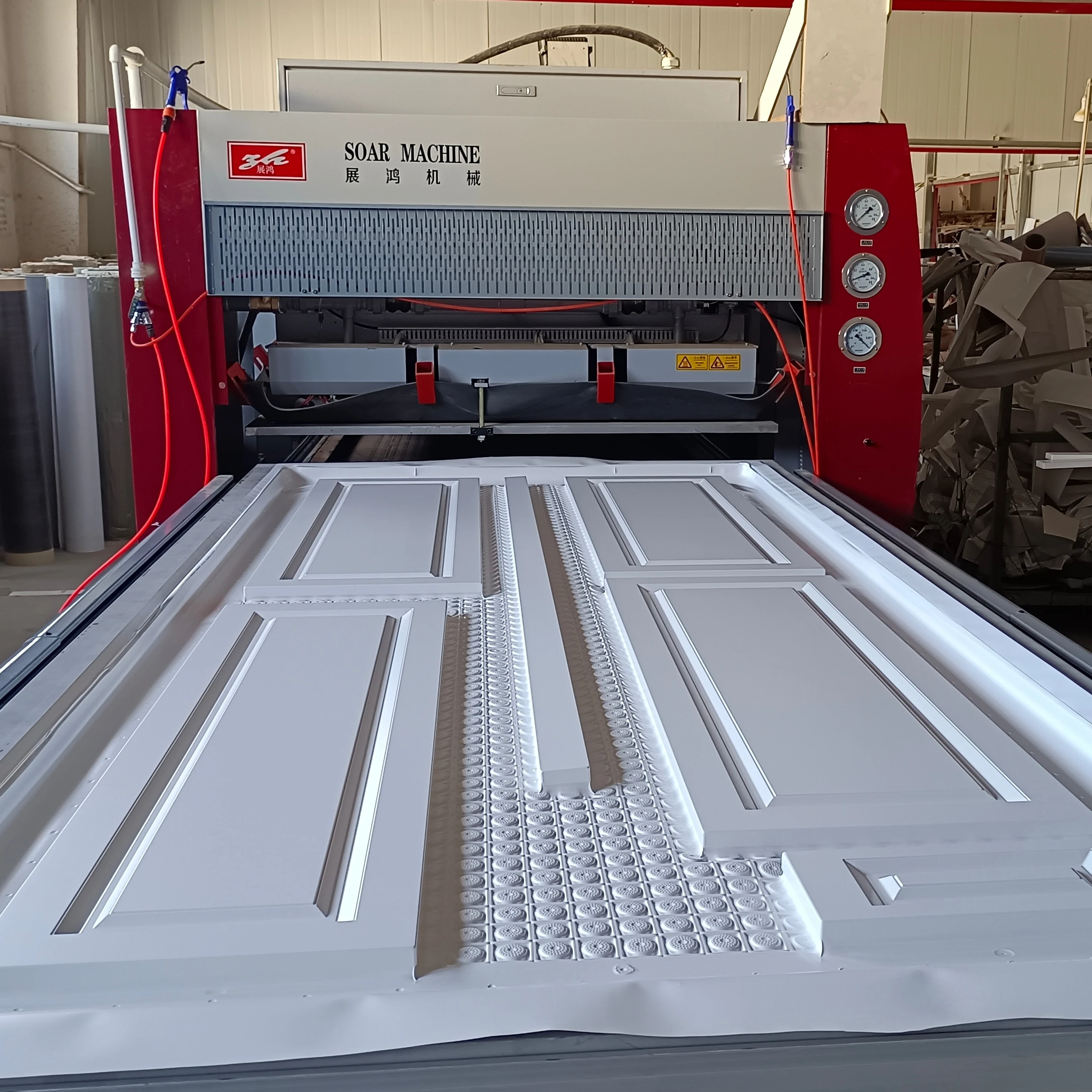 

High Productivity Auto Pin Vacuum Membrane Press Machine for Wood Door