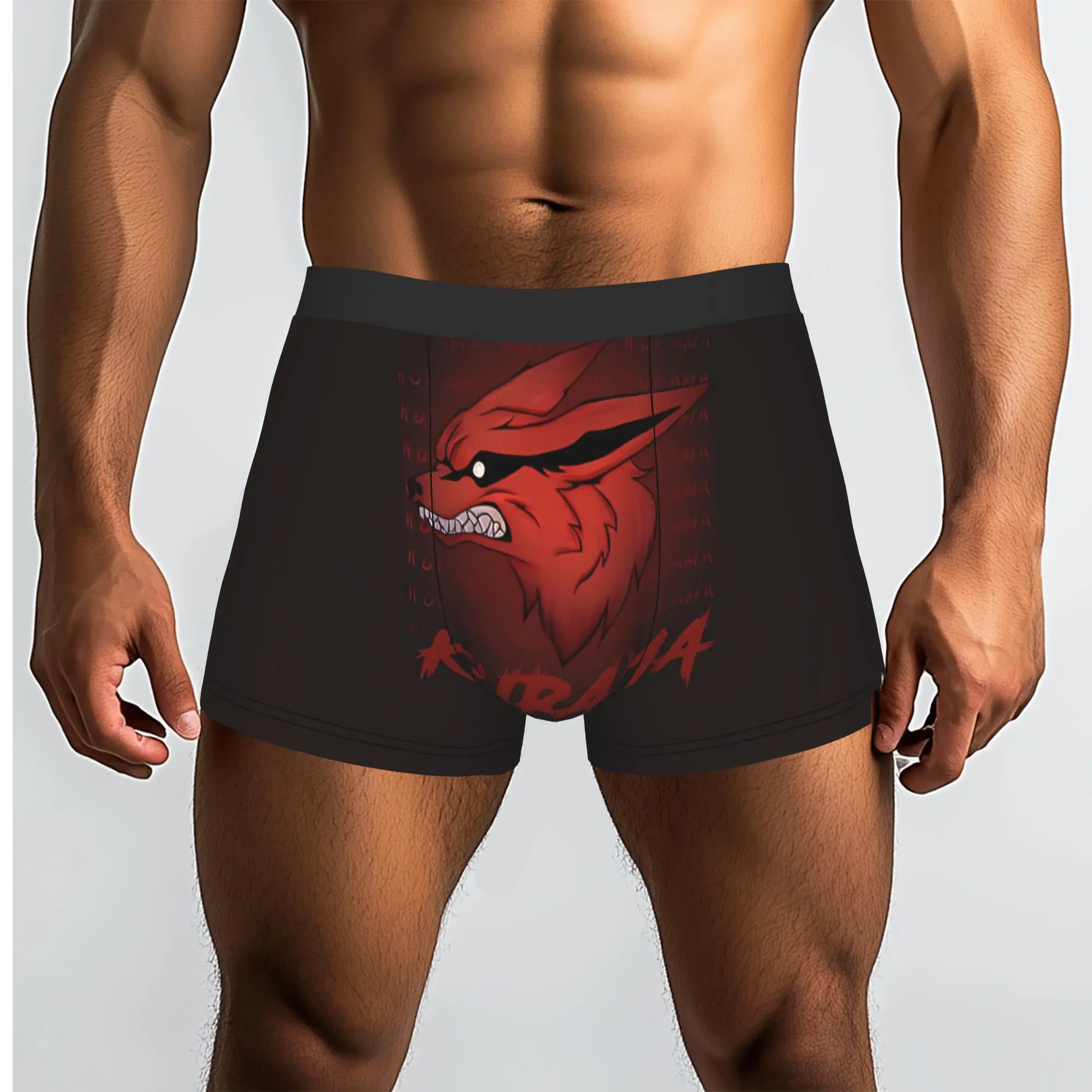 Doodle Fox  Bandai NARUTO Underpants Breathbale Panties Male Underwear Print Shorts Boxer Briefs