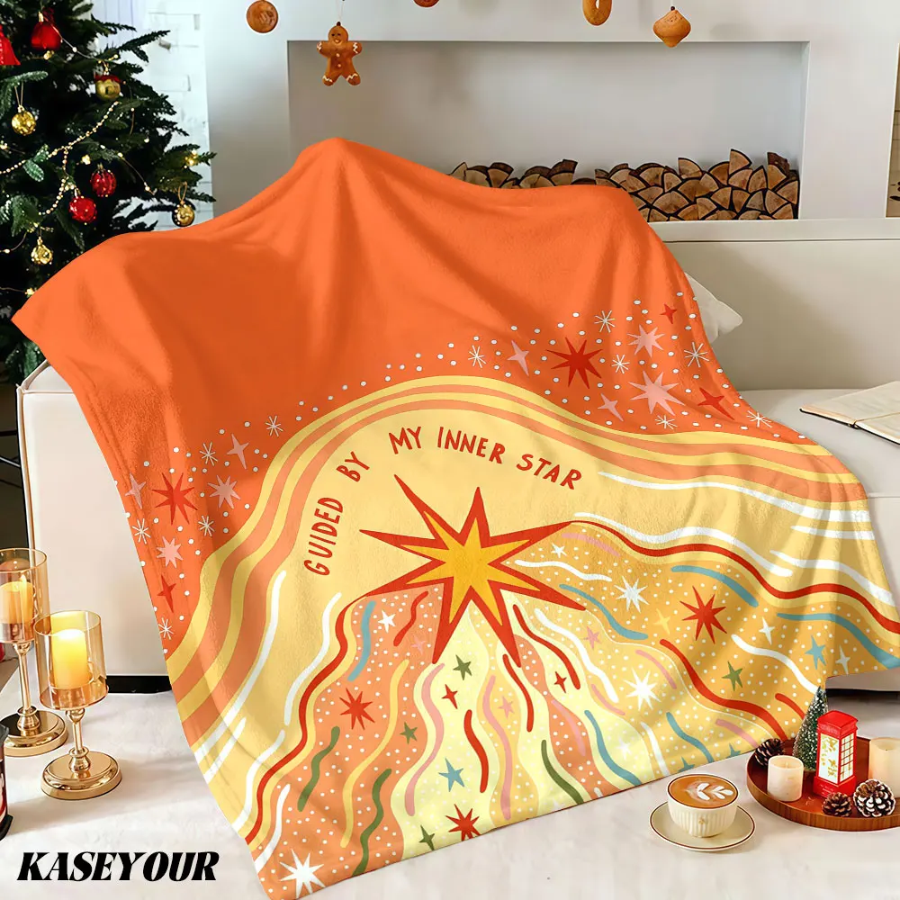 Guided by My Inner Star Winter Summer Flannel Blanket Throw Fleece Soft Fuzzy Plush Cozy Fleece Blankets for Sofa Ideal Gifts