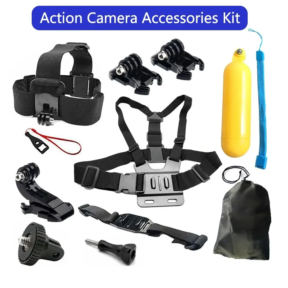 Accessories Kit for Gopro Hero 12 11 10 9 Insta360 X3 ONE X2 Yi 4K SJ4000 EKEN AKASO DBPOWER Strap Tripod Mount Go Pro 9 Camera