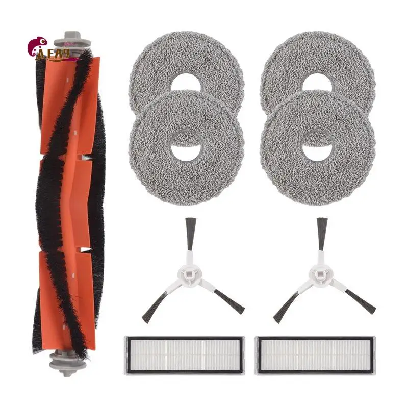 

AEA9 - Запасные части и аксессуары для робота-пылесоса Xiaomi S20 Plus S20+: основная и боковые щетки, HEPA-фильтр, салфетка для влажной уборки