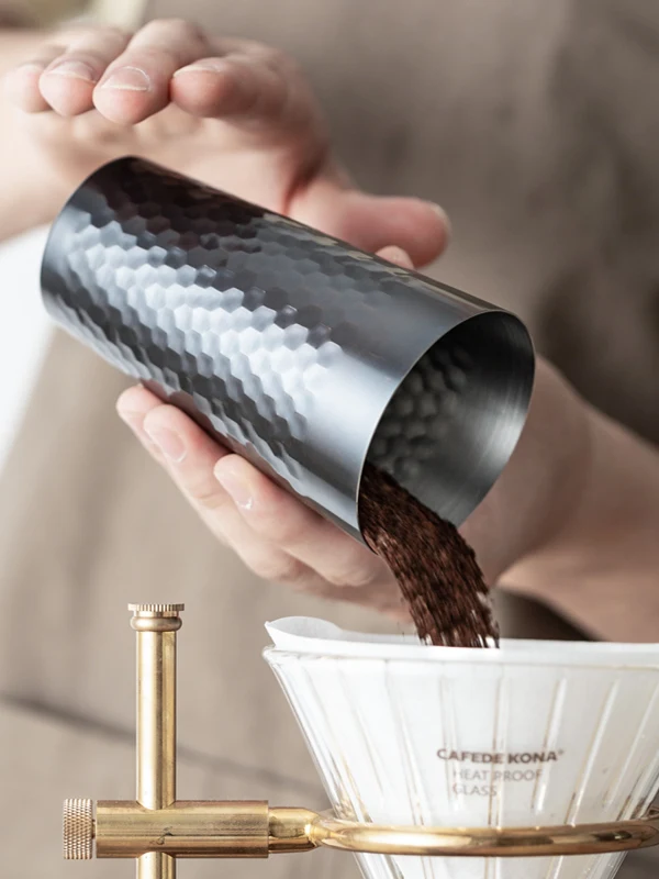 Кофейная чашка Cafede Kona Tsubame из меди для ароматизации кофе, чашка для кофейной гущи для кофемолки EK43, антистатич