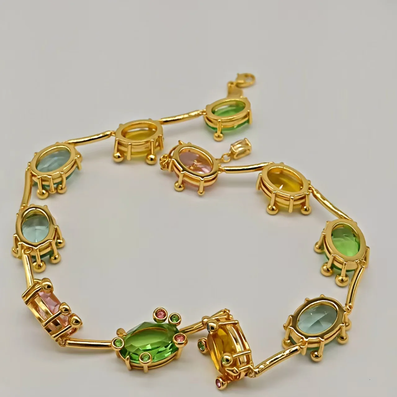 Colorful crystal women's light luxury versatile niche design necklace