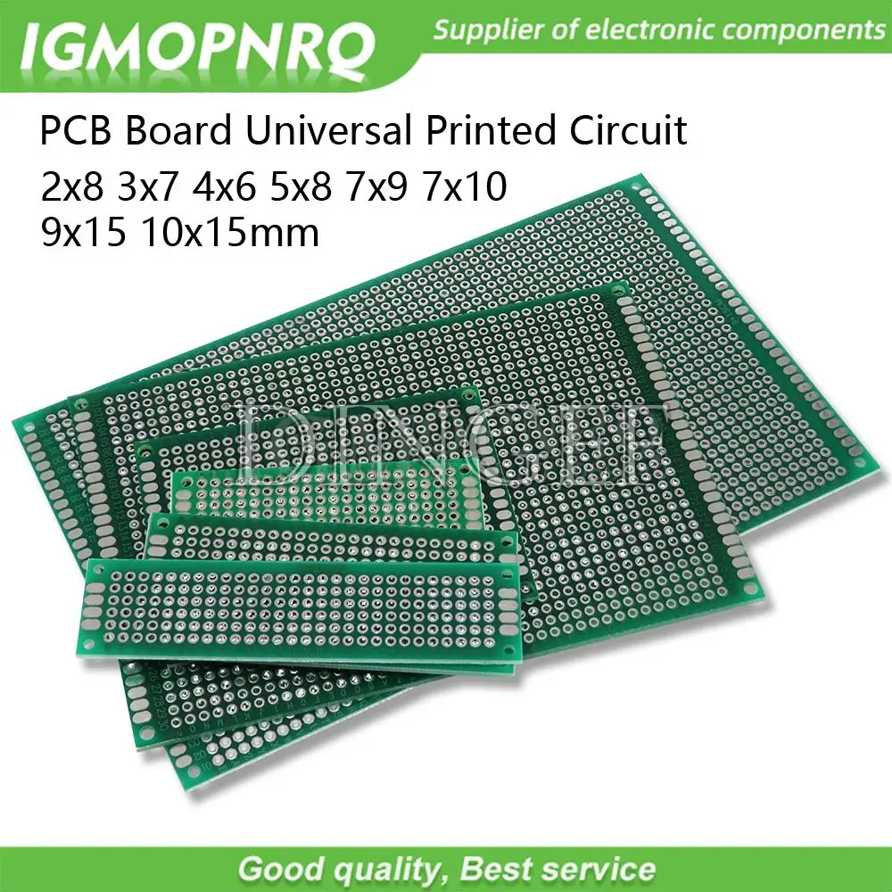 1PCS 7x9 6x8 5x7 4x6 3x7 2x8cm Double Side Prototype Diy Universal Printed Circuit PCB Board Protoboard 4*6 6*8 5*7 3*7 Green
