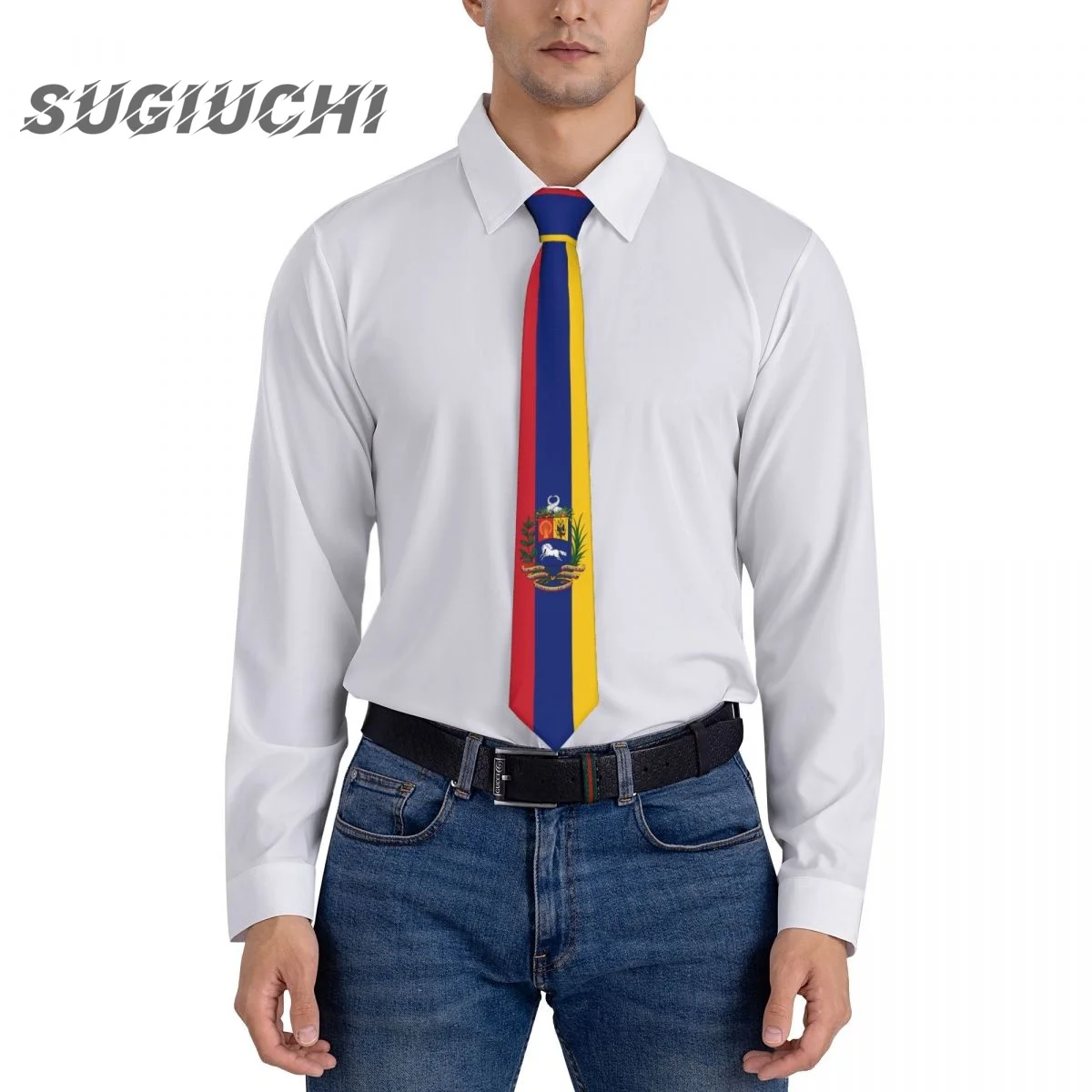 Venezuela Country Flag Neck Ties For Men Women Casual Plaid Tie Suits Slim Wedding Party Necktie Gravatas