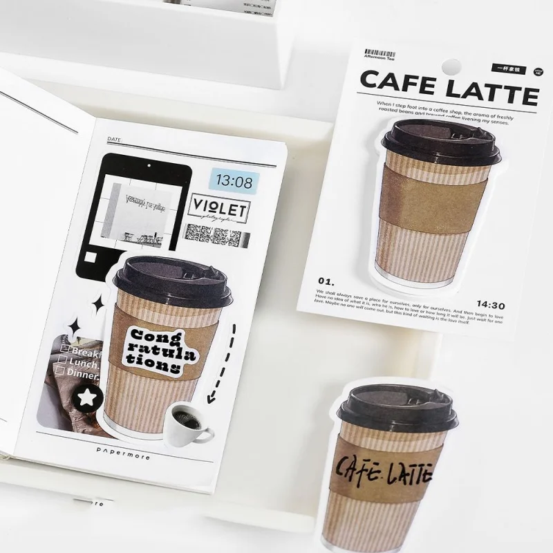 36pcs/lot Creative Coffee Bread Toast Memo Pad Cute N Times Stationery Label Notepad Bookmark Post School Supplies