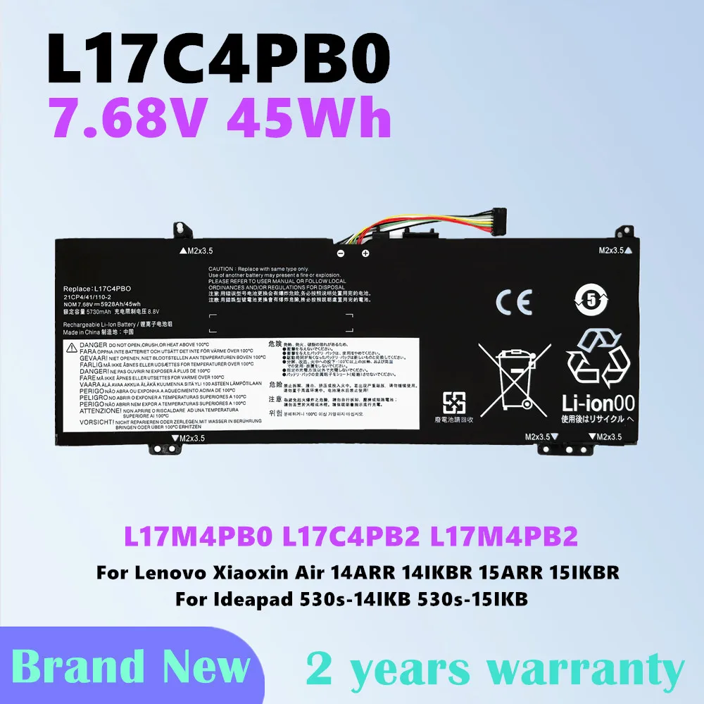 

L17C4PB0 laptop Battery for Lenovo IdeaPad Yoga Air 14ARR 14IKBR 15ARR 15IKBR 530S-14ARR Flex 6-14IKB 6-14ARR L17M4PB0