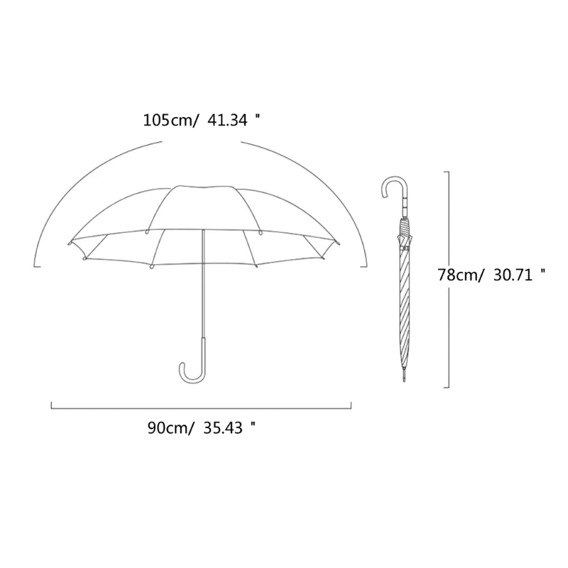 Manual Transparent Sunshades for Women 3 Folding Rain Gear Umbrellas Clear Pattern Anti-Uv Compact for Travel