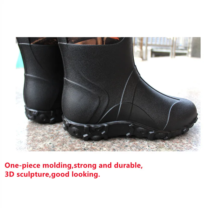 European Style Men\'s Outdoor Jungle Shoes Durable Snow Boots Fashion Anti-Water Shoes Hunt Fishing Car-Washing Shoes Breathable