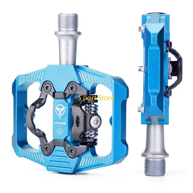 

U2JB Bike Pedals for SPD Mountain Clipless Pedals Wide Non-slip Flat Foot Pedals,3 Sealed Bearings