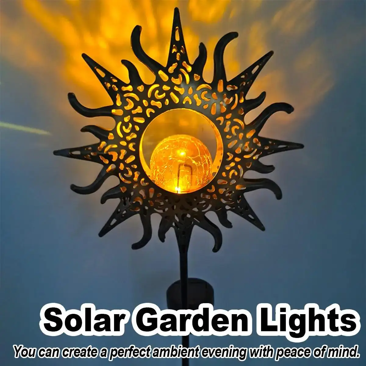 

Solar Iron Decor Light Lamp Driveway Fairy Patio Powered Ip65 Fence Outdoor Lights Lawn Waterproof Dawn Led Dusk Ornaments Metal