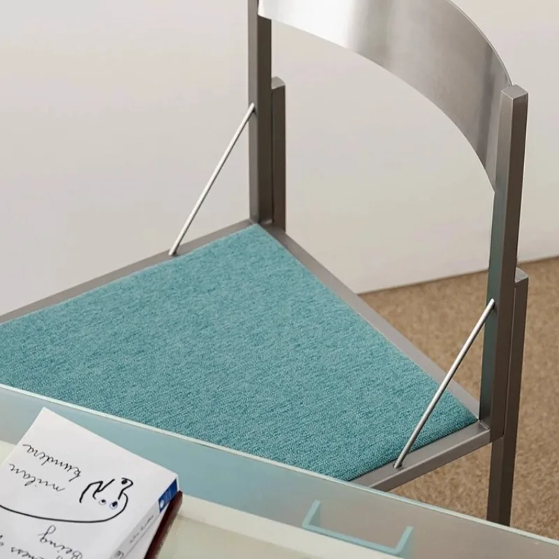 Krzesła do jadalni Bauhaus ze stali nierdzewnej, designerskie, nowoczesne, z oparciem, wysokiej klasy krzesło konferencyjne, pojedyncze krzesło z metalowymi nogami.