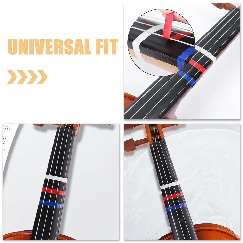 5Pcs Violin Fingerboard Position Stickers Color-Coded Learning Tape Set for Beginners Enhanced Note Recognition Violin Cello Use