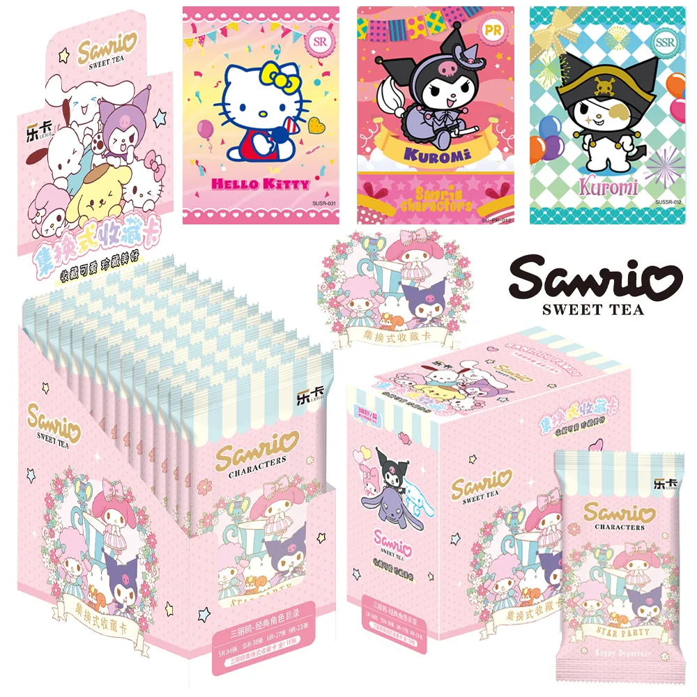 wholesale New Sanrio card Cute Anime Party Plan Characters Kuromi Kitty Melody Collection Children's Gifts trading card