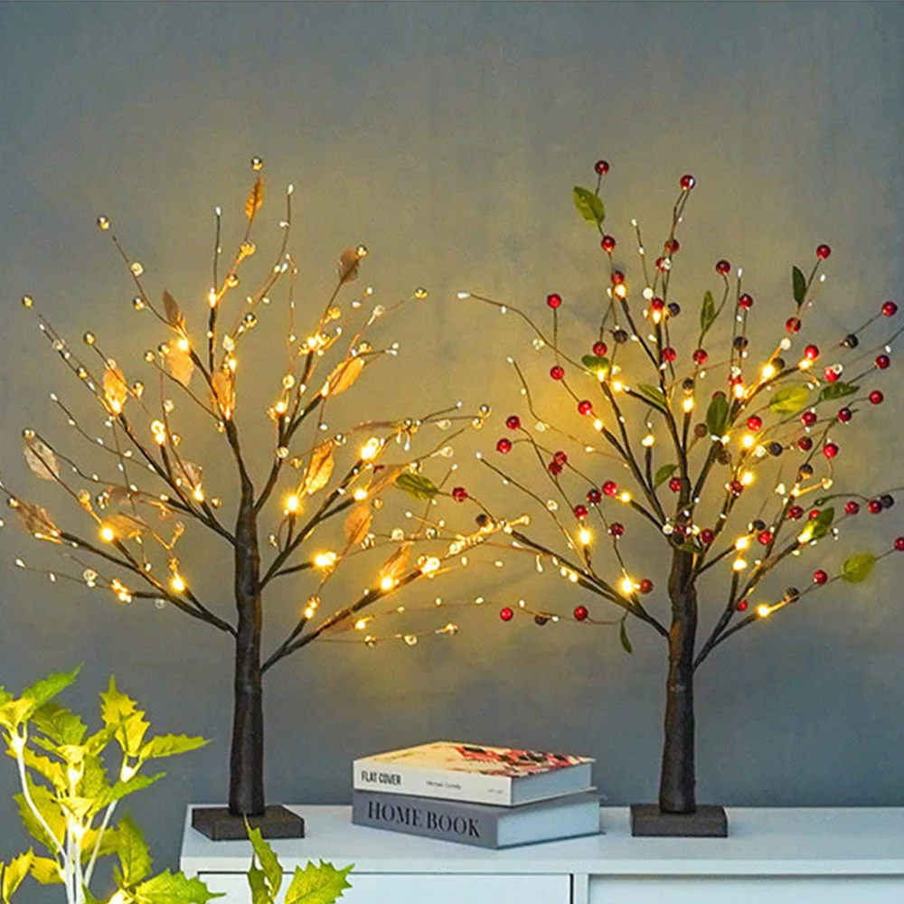 LED Bonsai Tree Lamp Battery Operated DIY Artificial Tree Light for Living Room Bedroom Christmas Party Home Gifts Decoration