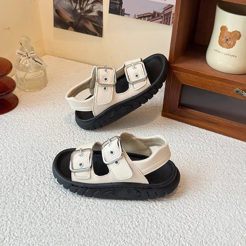 

Детские летние сандалии с открытым носком, модные, легкие и дышащие для мальчиков, пляжная обувь для девочек и большая детская обувь.