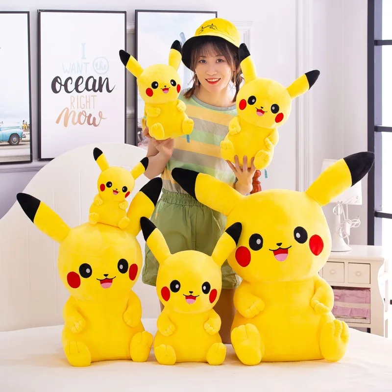 

Мягкие игрушки Pokemon Kawaii Pikachu, Мультяшные и милые плюшевые куклы, подушка, подарок на день рождения для друзей, украшение для мальчиков