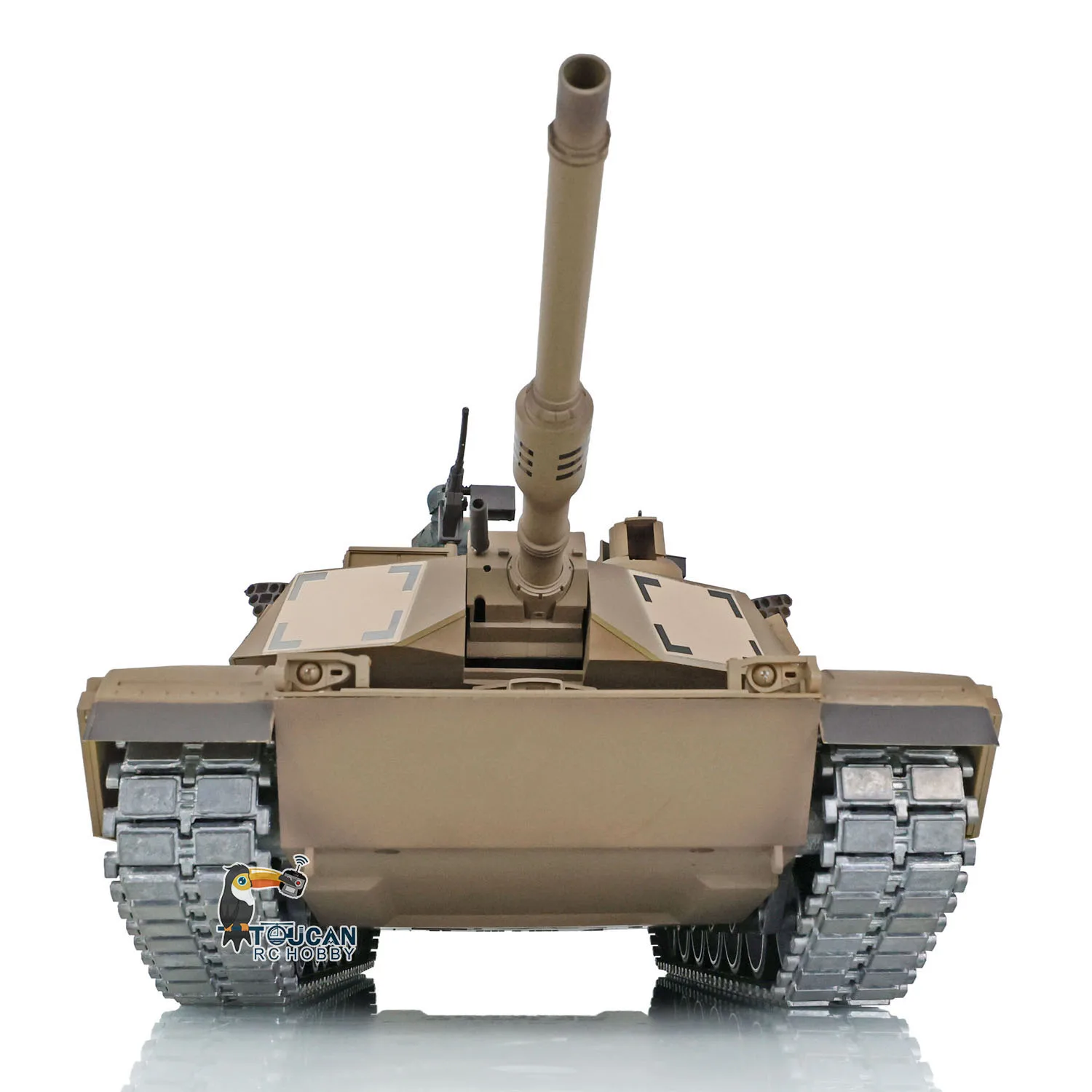 Stock statunitense HengLong 1/16 RC Carro armato Abrams 3918 360 °   La torretta 7.0 personalizza il modello di gioco emozionante Panzer con ruota in metallo con riavvolgimento a barilotto