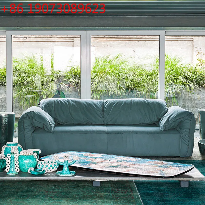 

Italian simple luxury technology cloth sofa modern simple small apartment living room Internet celebrity sofa