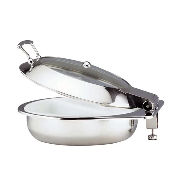 

Professional Catering Restaurant Round Chafer Electric Roll Top Chafing Dish